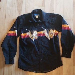 Western style pearl snap shirt